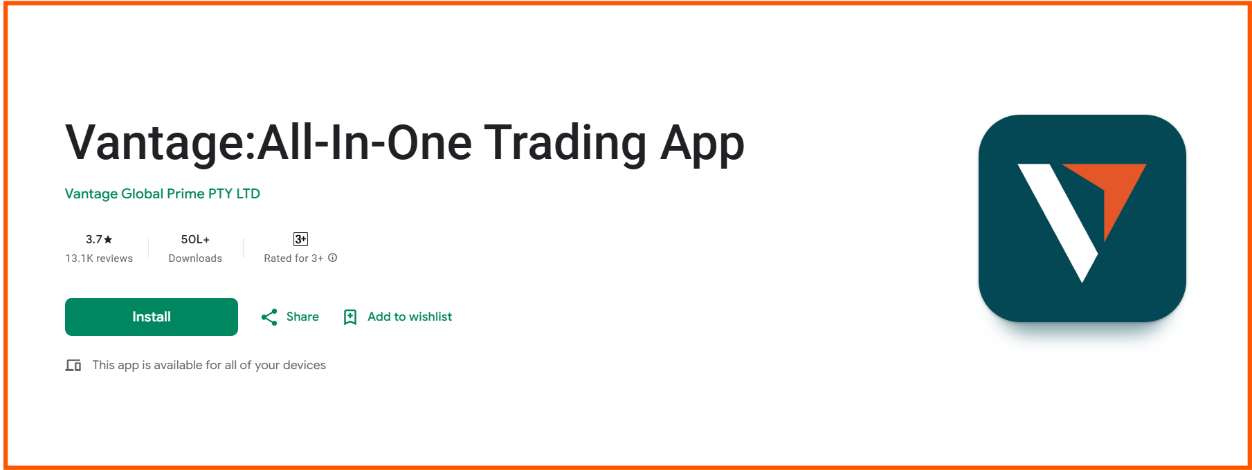 Vantage Trading App Logo