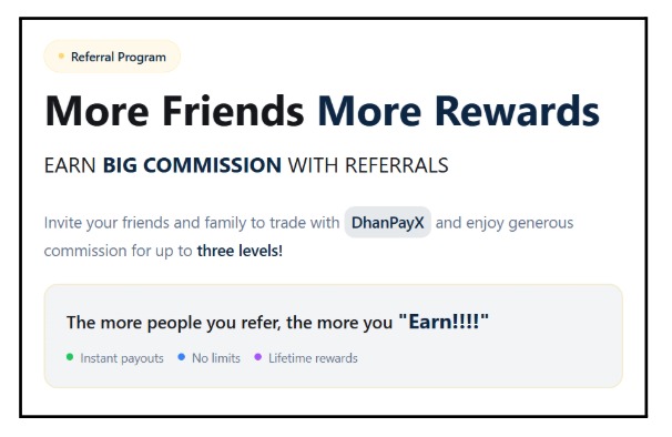 DhanPayX referral programs