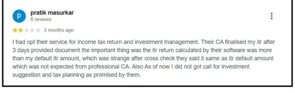 finance user complaint