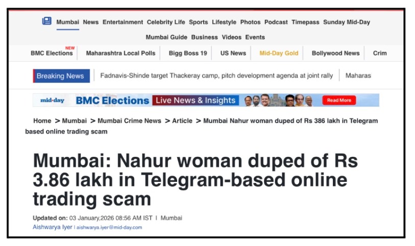 Mumbai Woman’s ₹3.86 Lakh Telegram Scam Nightmare