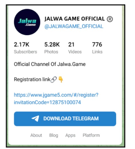 Jalwa game telegram channel