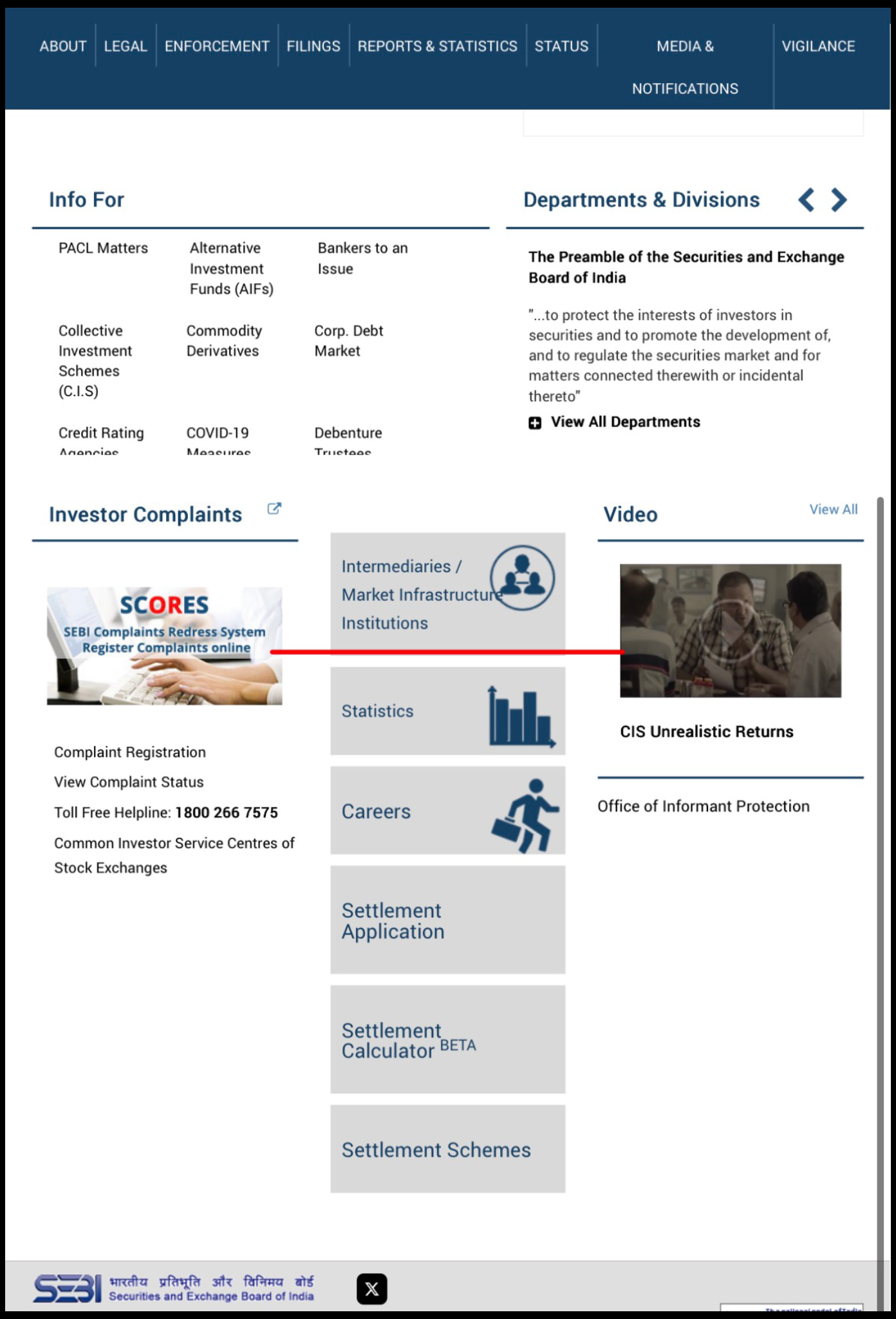 official SEBI domain