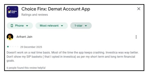 choice finx user complaint