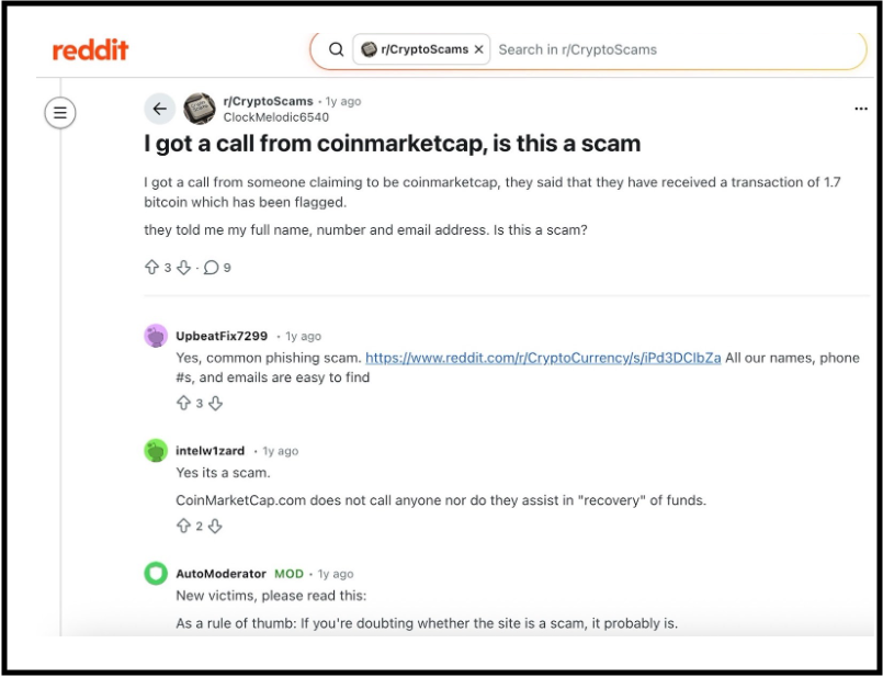 CoinMarketCap unsafe