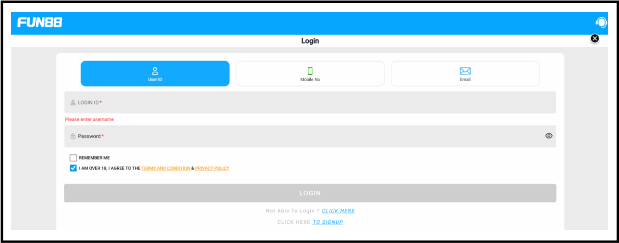 Fun88 Login