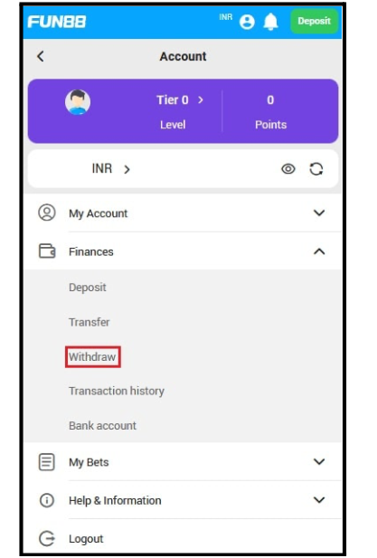 Fun88 withdrawal problem