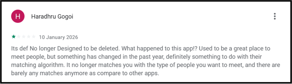 Hinge dating app complaints