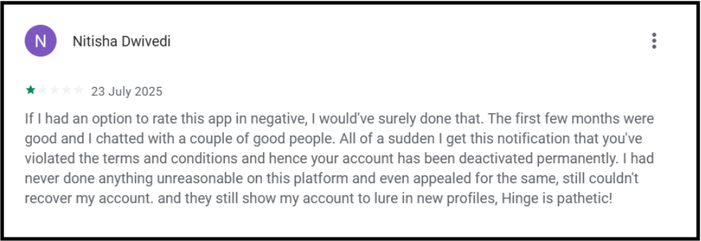 Hinge Dating App problems