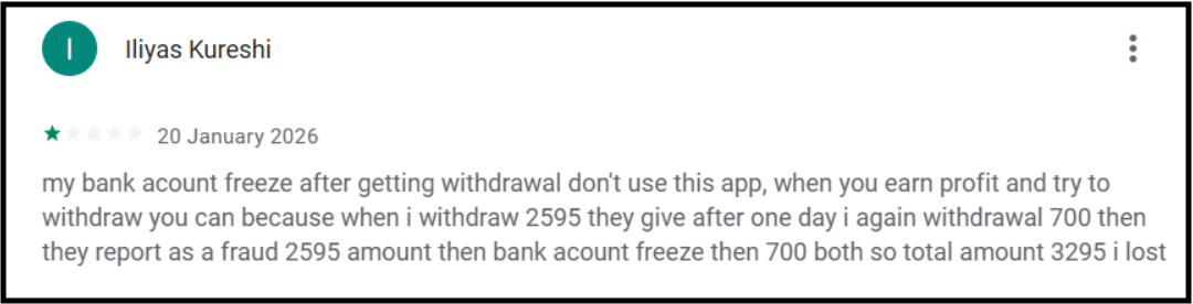 Olymp Trade account freezing