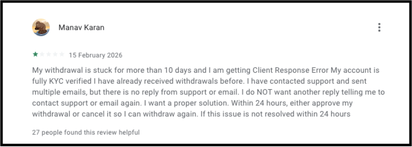 Olymp Trade withdrawal issue