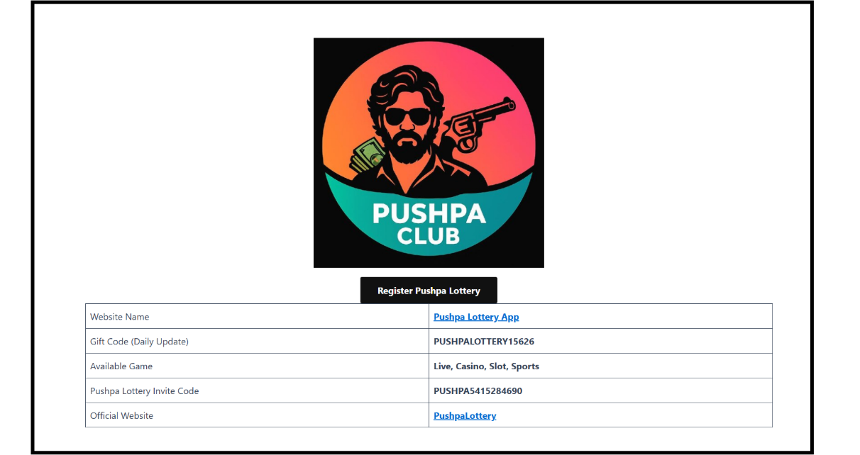 Pushpa Lottery login