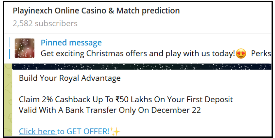 Playinexchange telegram Scam