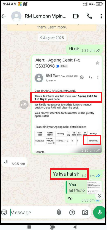 Lemonn Unauthorised Trading prrof