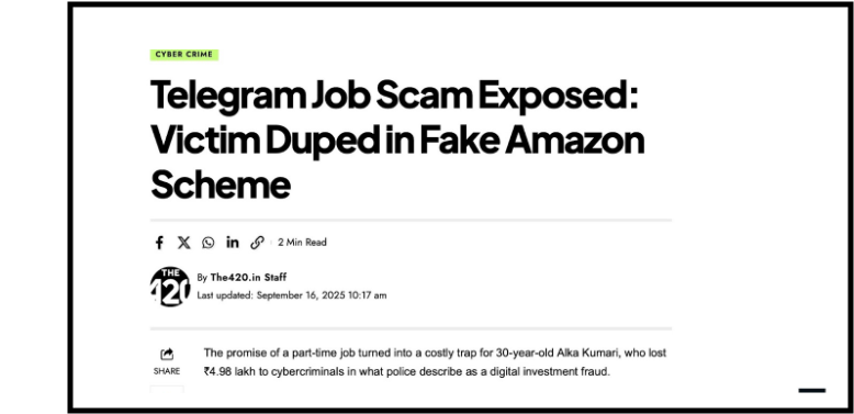 Telegram job scam exposed