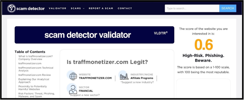 Traffmonetizer scam