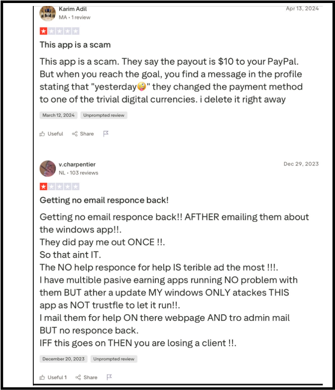 Traffmonetzer user complaints