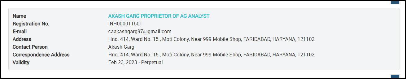 AG Analyst SEBI registration