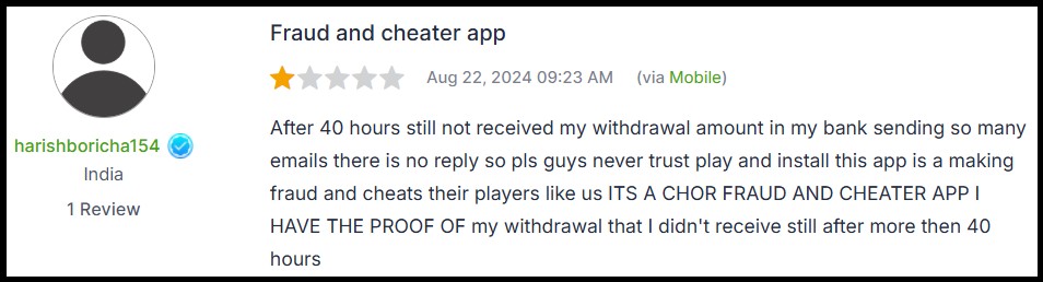 Junglee Rummy issues