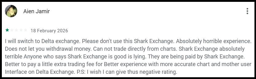 Shark Exchange withdrawal issue