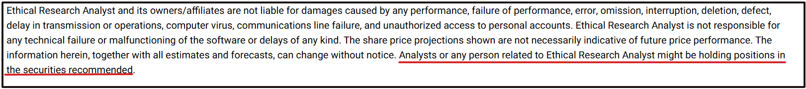 Ethical Research analyst