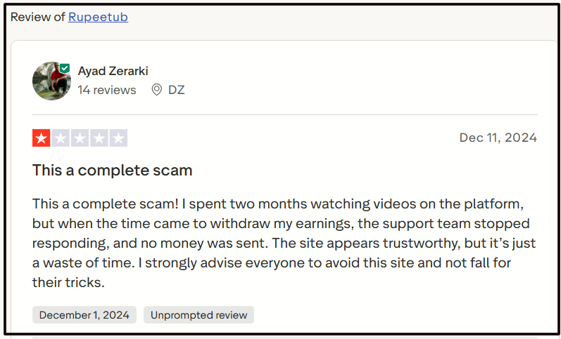 RupeeTub Withdrawal issues