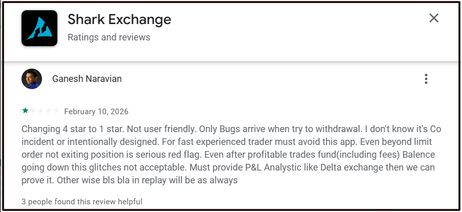  shark exchange glitches