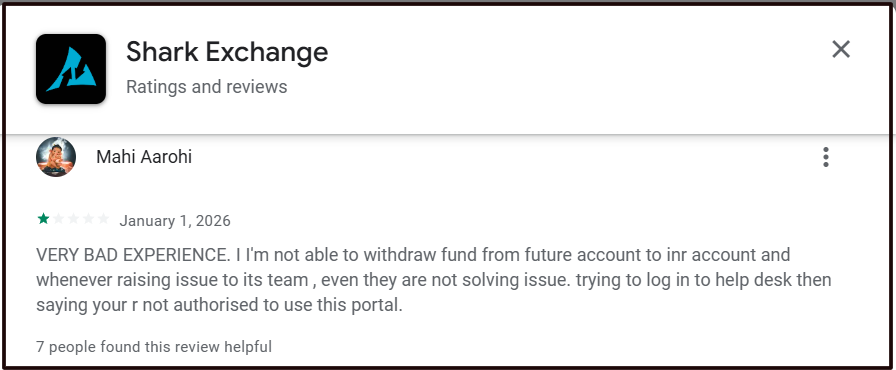 shark exchange issues