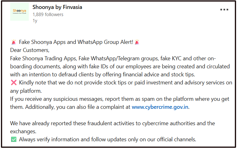 Shoonya HNI Trading Complaint