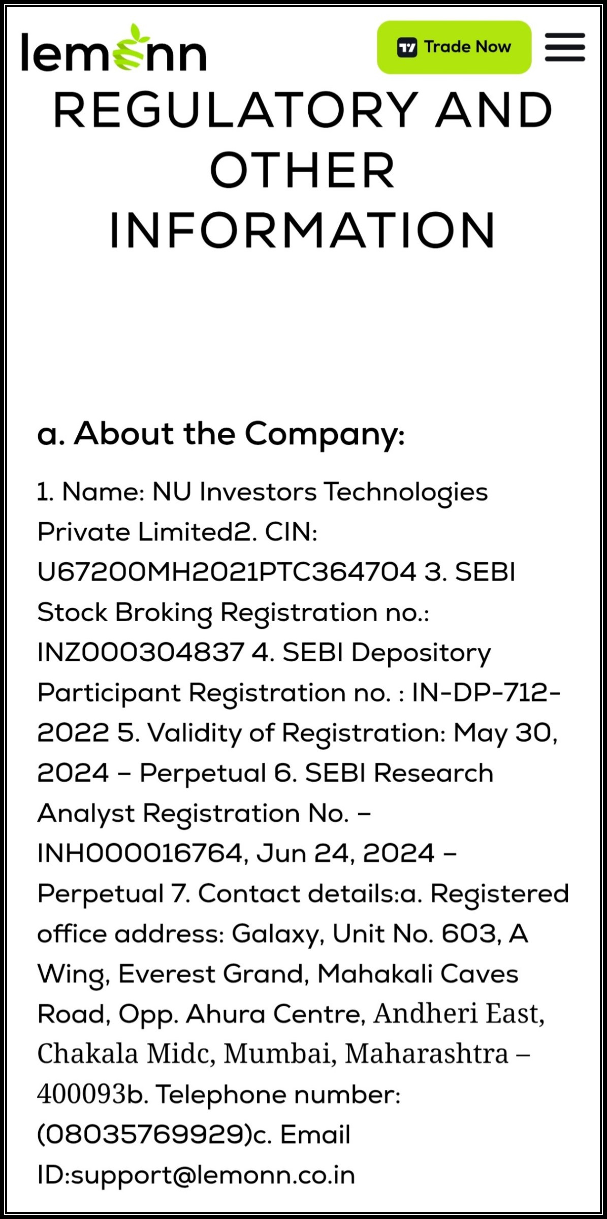 Lemonn Unauthorised Trading