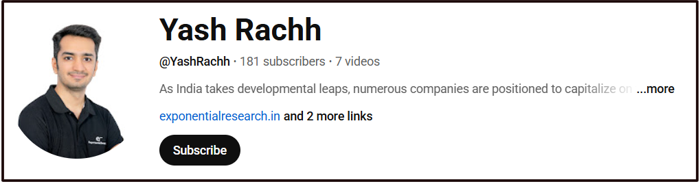 Yash Dipak Rachh channel