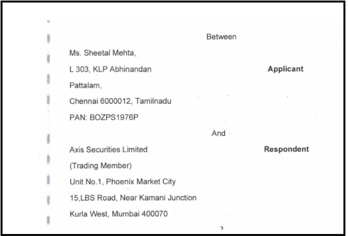 Axis Securities Unauthorised Trading