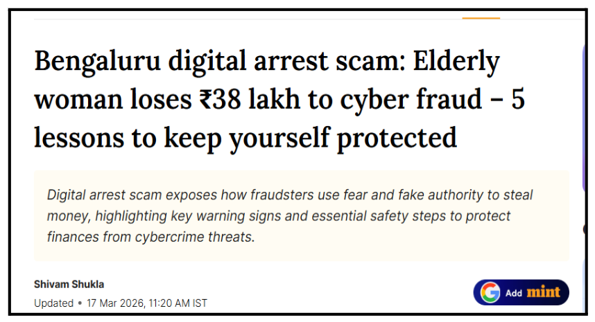Bengaluru Digital Arrest Scam