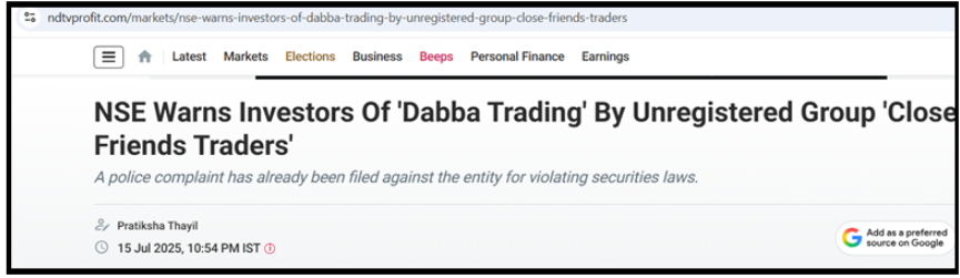 Dabba Trading kya hai