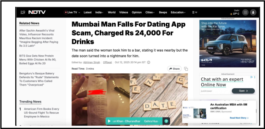 Dating scams in Mumbai