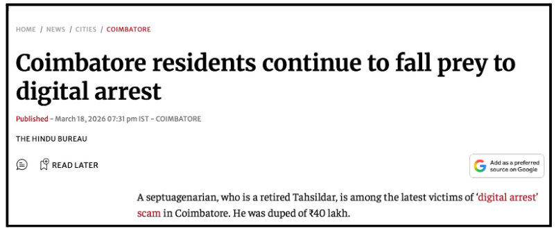 Digital arrest Tahsildar Case