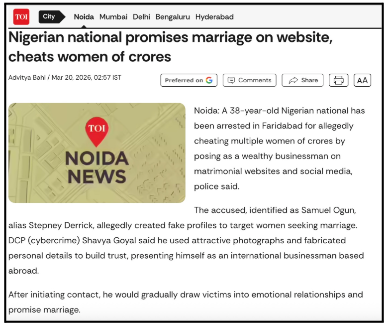 Fake Businessman on matrimony