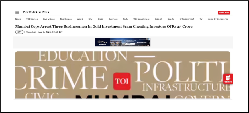 Gold scams in Mumbai