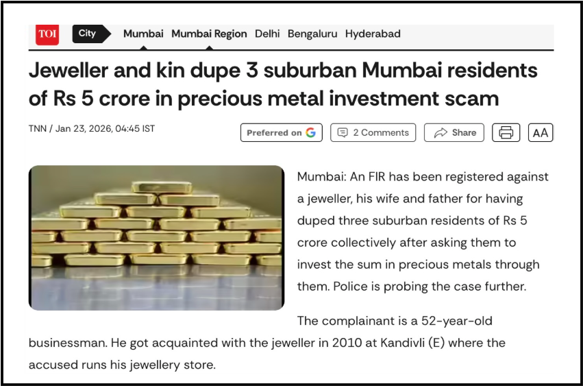 Gold scam investment