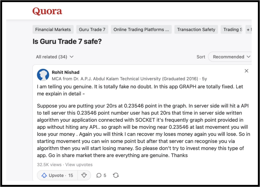 Guru Trade7 complaints