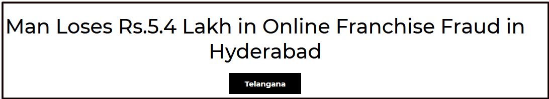Franchise Deal scam