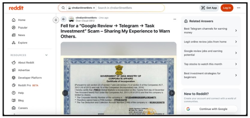 Google Review scam cases