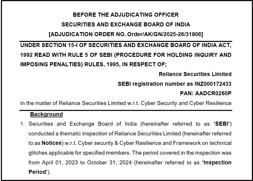 Reliance Securities technical glitch