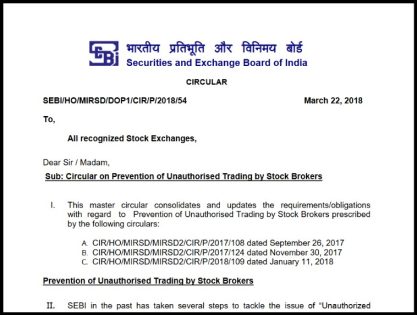 unauthorised trading