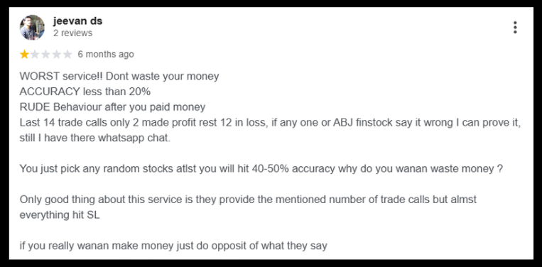 ABJ Finstocks Services review