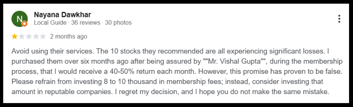 Equentis Wealth Advisory google review