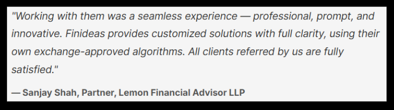 Finideas Investment Advisor experience