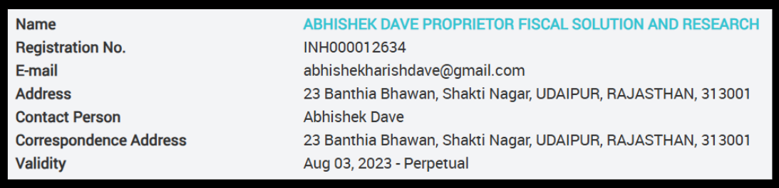 Fiscal Solution and Research sebi details