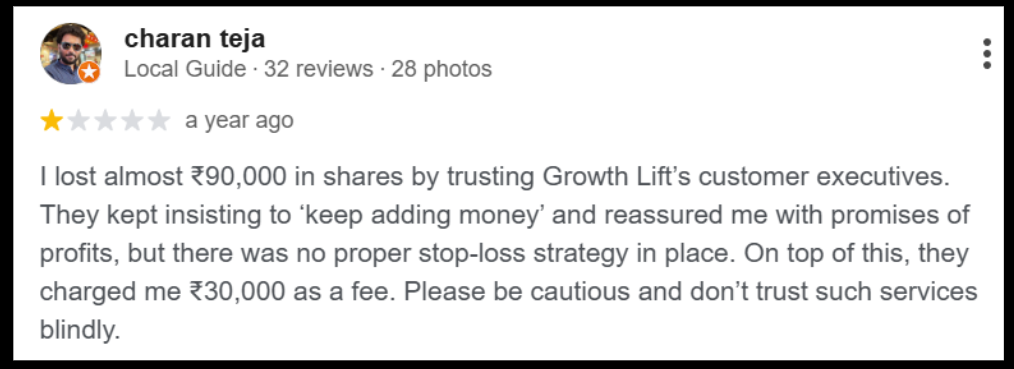 Growthlift google review