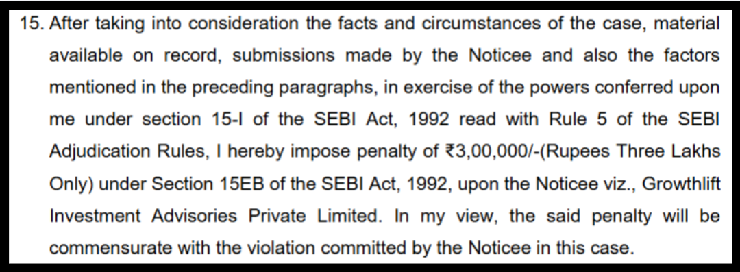 Growthlift sebi penalty