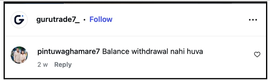 Guru Trade 7 withdrawal issue